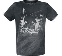 Pokémon Pikachu - Graffiti T-Shirt schwarz in XL