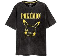 Pokémon Pikachu Graffitti Männer T-Shirt schwarz L 100% Baumwolle Fan-Merch, Gaming, Nintendo, Pikachu