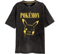 Pokemon - Graffiti Pikachu Acid Wash T-Shirt Black-M