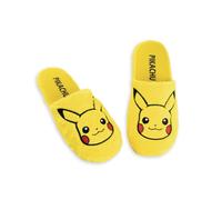 Pokemon Pikachu-Hausschuhe für Erwachsene | Unisex-Pantoletten mit Pikachu-Charaktergrafik für Erwachsene in Gelb | Hausschuhe aus Fell von Pocket Monster | Merchandise-Artikel, Geschenk - 38-40 EU