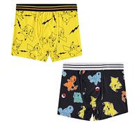 Pokemon Pikachu Herren Boxershorts - Gotta Catch Em All Ash Pikachu Charizard Herren 2er-Pack Boxershorts Unterwäsche, Mehrfarbig/Meereswellen (Ocean Tides), Small