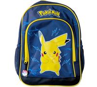 Pokémon Pikachu Kinderrucksack 37 cm - Schulrucksack & Freizeitrucksack für Jungen und Mädchen - Gepolsterte Träger - Blau/Gelb