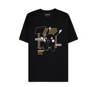 Pokémon - Pikachu Line Art - T-Shirt - Schwarz - S - 100% Baumwolle Schwarz S