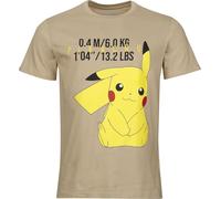 Pokémon Pikachu Männer T-Shirt beige XL 100% Baumwolle Anime, Fan-Merch, Filme, Gaming, TV-Serien