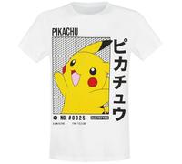 Pokémon - Pikachu White - T-Shirt - Weiß - XXL - 100% Baumwolle,Jersey Weiß XXL