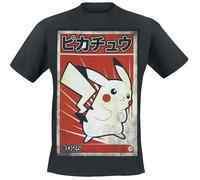 Pokémon Pikachu - Poster T-Shirt schwarz in M