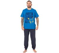 Pokemon Pikachu Pyjama für Herren | Character Lounge Hose und T-Shirt Blaues Pyjama-Set | Ich muss sie alle fangen | Nachtwäsche Geschenke für Ihn Fanartikel