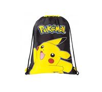 Pokemon Pikachu Turnbeutel für Kinder 42 x 32 cm Sportbeutel mit Tunnelzug | Sporttasche | Schuhbeutel Jungen Mädchen mit Namensschild für Schule Freizeit und Sport
