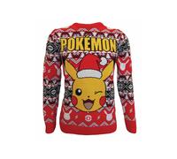 Pokemon Christmas Jumper Pikachu Logo Nue offiziell Unisex Rot Ugly Sweater XXL