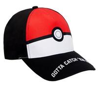 Pokemon Pokeball Baseballkappe Kinder Pokemon Sommer Schirmmütze verstellbar, Schwarz , Einheitsgröße