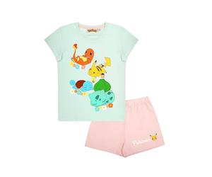 Pokémon Pokemon Mädchen Pyjama kurzer Schlafanzug Pikachu (DE/NL/SE/PL, Numerisch, 152, Regular, Hellblau)…