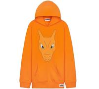 Pokemon Pullover Jungen Hoodie, Pikachu Kapuzenpullover für Mädchen, Langarm mit Kängurutasche, Geschenke für Kinder Teenager (7-8 Jahre, Orange Charizard)