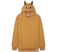 Pokemon Pullover Jungen Hoodie, Pikachu Kapuzenpullover für Mädchen, Langarm mit Kängurutasche, Geschenke für Kinder Teenager (4-5 Jahre, Beige Eevee)
