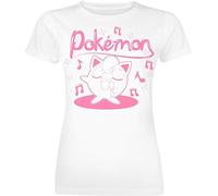 Pokémon Pummeluff singt Frauen T-Shirt weiß XL 100% Baumwolle Anime, Gaming,