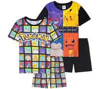 Pokemon Pyjama Set Jungen Kleinkind, 2er-Pack Kurzes Sommer Schlafanzug Kinder, Weich und Bequem, Geschenke für Jungen (9-10 Jahre, Multi)
