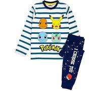Pokemon Pyjamas Pikachu Charaktere Kinder gestreiftes T-Shirt & Hose Pyjamas 6-7 Jahre