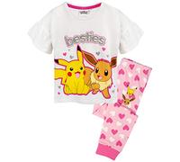 Pokemon Pyjamas Pikachu & Eevee Rüschenärmel Langes ODER Kurzes Bein Mädchen PJs 11-12 Jahre