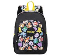 Pokemon Rucksack für Kinder - Pikachu, Glumanda, Evoli & Bisasam - leichter Schulranzen 36 cm - mehrere Taschen - Grundschule & Freizeit
