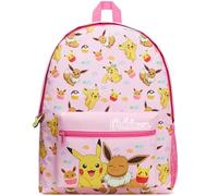 Pokemon Rucksack Kinder Teenager Lässig Schulranzen Pikachu Pokeball Kinderrucksack für Schule Sport Kita Reise Freizeit Anime Geschenk (Rosa)
