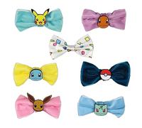 Pokemon Samt-Haar-Accessoires, Schleifen, Krokodil-Haarspangen für Damen oder Mädchen, 7 Stück