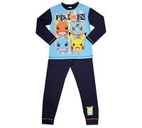 PoKéMoN Schlafanzug für Jungen, langärmelig, 5 bis 11 Jahre, 11-12 Jahre, 146-152 cm, Schwarz/Blau, multi