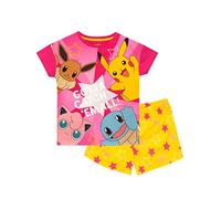 Pokemon Schlafanzug | Pikachu Schlafanzug Mädchen | Eevee Pyjama Kinder | Pyjama Mädchen Kurz | Offiziell Pokemon Merchandise | 158