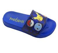 Pokemon, Slider für Jungen oder Mädchen, Flip-Flops, Pool-Sandalen, Blau, Größe 4 UK, 37 EU