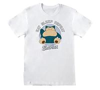 Pokemon - Snorlax Eat Sleep Repeat T-Shirt für Erwachsene, Unisex, weiß, M