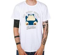 Pokemon - Snorlax Eat Sleep Repeat T-Shirt für Erwachsene, Unisex, weiß, XL