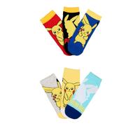 Pokémon 3er-Set: Socken "Pokémon" in Rot - Größe 35-37 | Kinder Socken Strumpfhosen