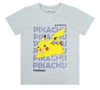 Pokemon T-Shirt Jungen Mädchen Pikachu Poke Shirt (DE/NL/SE/PL, Numerisch, 116, Regular, Hellblau)