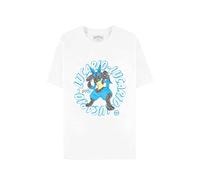 Pokemon T Shirt Lucario Stance Neues Büro Unisex Weiß, weiß, Large