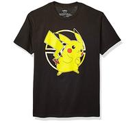 Pokémon Uni-Erwachsene Pikachu Pokéball Icon Trainer T-Shirt, Schwarz, Klein