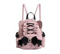 Pokn Jirai Kei Kawaii Tasche Gothic Cute Bag Mini Leder Rucksack Mode Kleine Tagesrucksäcke Geldbörse für Frauen Cutecore, Pink, Medium, Fshion