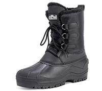 Polar Herren Dreck Schnüren Short Nylon Winter Schnee Regen Schnüren Lässig Ente Stiefel - Schwarz - BLK41 AYC0141