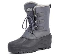 Polar Herren Muck Schnurstiefel - Kurze Winterstiefel aus Nylon, wasserdichte Duck Boots fur Schnee und Regen
