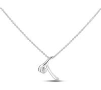 Polar Light Diamonds Halskette mit Initialen-Anhänger aus Sterlingsilber mit kanadischem Diamant, wählen Sie Ihre Initiale A, B, C, D, E, F, G, H, I, J, K, L, M, N, O, P Q R S T U V W X Y Z, T, Metall