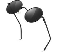 Polarisierte Hippie Sonnenbrille klein Retro rund UV 100% Cat 3 CE