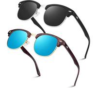 Polarisierte Retro Sonnenbrille Halbrahmen UV400 für Herren Damen