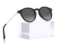 Polarisierte Sonnenbrille Damen Herren Retro Vintage Rund UV400 Schutz