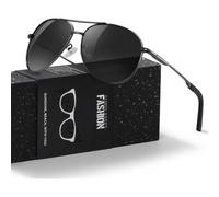 Polarisierte Sonnenbrille Herren Damen UV400 Outdoor Schwarz