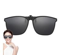 Polarisierte Sonnenbrille mit Clip - Klappbares Design mit UV400-Schutz, blendfreie Passform über der Brille, leichter Metallrahmen, bruchsicher | Gläser mit m