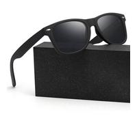Polarisierte Sonnenbrille Schwarz UV400 für Herren Damen Retro Vintage