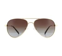 Polaroid Aviator Herren Gold Braun Gradient Polarisierte Sonnenbrille Einheitsgröße