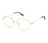 POLAROID Brille mit Sehstärke für Damen optional mit Sonnenbrillentönung oder Blaulichtfilter, Oval, gefertigt aus Metall, Modell: PLD D490/G (inklusive Brillenetui)