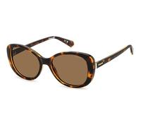 Polaroid Sonnenbrille PLD 4154/S/X Damen Schmetterling Havanna Braun Polarisiert Größe 55-18 mm