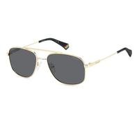 POLAROID Brille PLD 6235/S/X Größe 56-17 mm Gold Grau/Eye size: 56 - Bridge size: 17