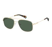 POLAROID Brille PLD 6235/S/X Größe 56-17 mm Gold Grün/Eye size: 56 - Bridge size: 17
