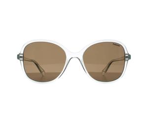 Polaroid Butterfly Damen Transparent Grau Braun Polarisiert PLD 4136/S Einheitsgröße