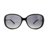 Polaroid Butterfly Womens Schwarz Grau Gradient Polarisierte Sonnenbrille Einheitsgröße